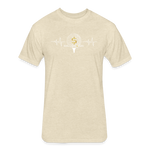 Fitted Unisex Cotton/Poly T-Shirt /Golf Heart beat - heather cream
