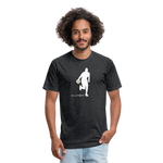 Fitted Mens Cotton/Poly T-Shirt - heather black