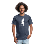 Fitted Mens Cotton/Poly T-Shirt - heather navy