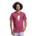 Fitted Mens Cotton/Poly T-Shirt - heather burgundy