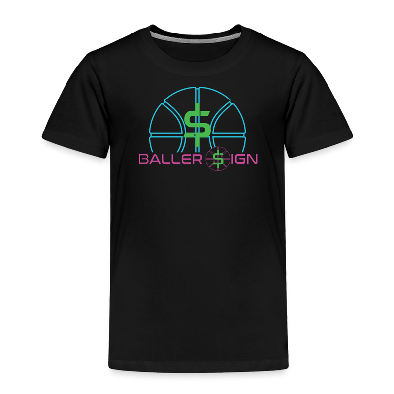 Toddler Premium T-Shirt / Basketball Ne - black