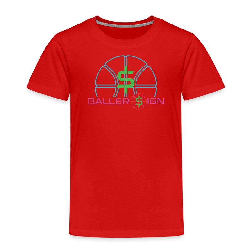 Toddler Premium T-Shirt / Basketball Ne - red