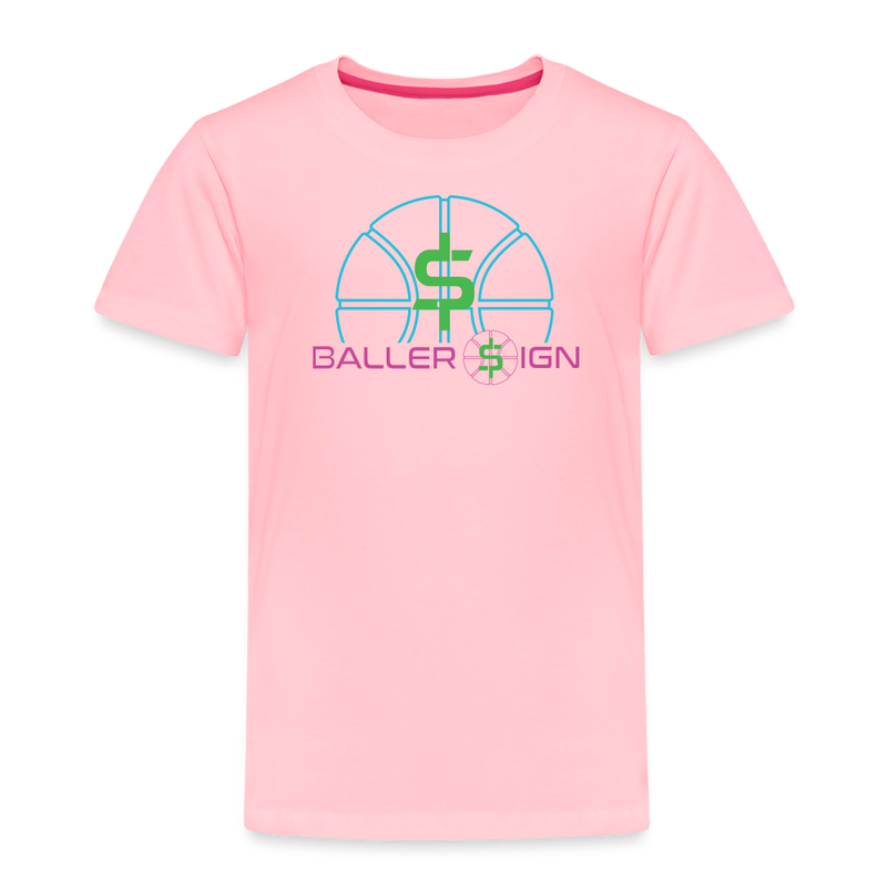 Toddler Premium T-Shirt / Basketball Ne - pink