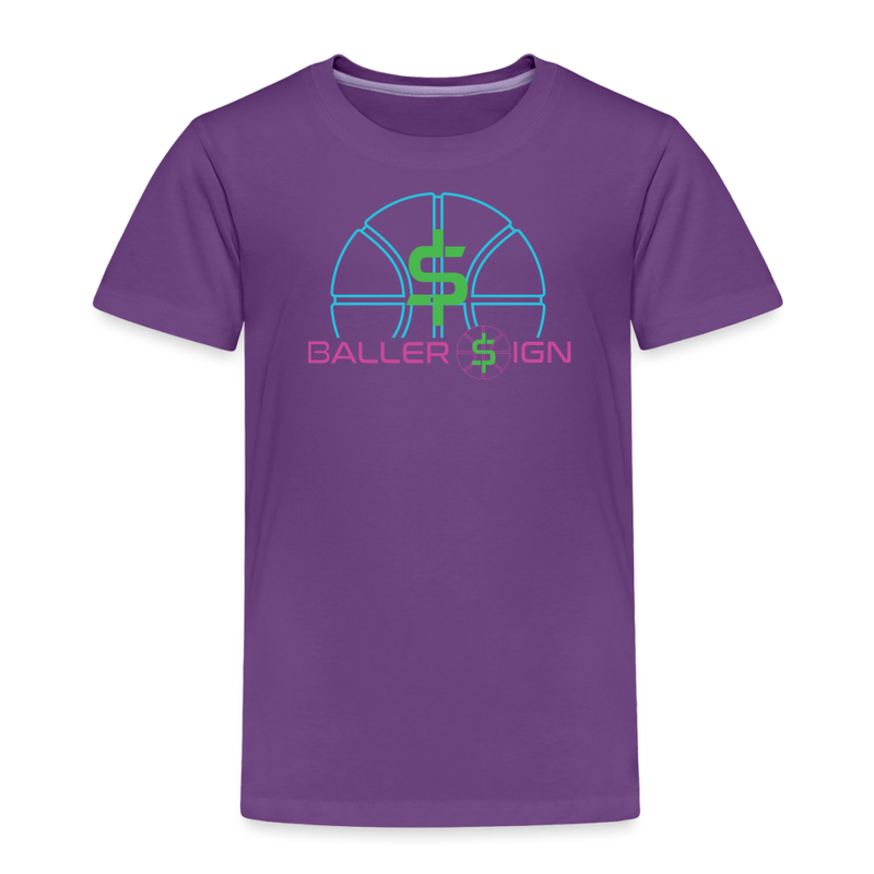 Toddler Premium T-Shirt / Basketball Ne - purple