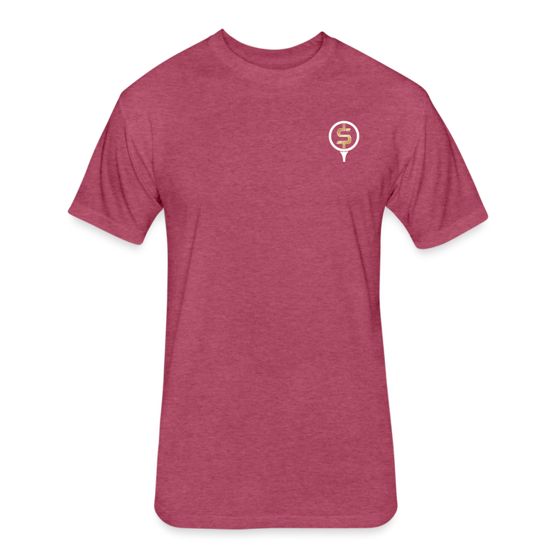 Fitted Unisex Cotton/Poly T-Shirt / Golf Splash - heather burgundy