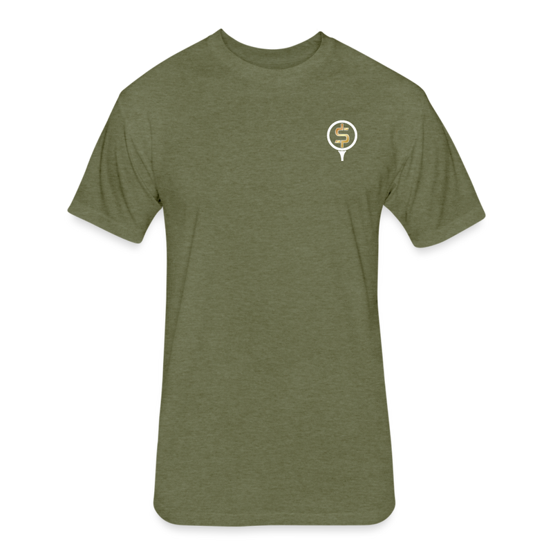 Fitted Unisex Cotton/Poly T-Shirt / Golf Splash - heather military green