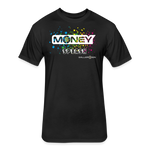 Fitted Unisex Cotton/Poly T-Shirt / Bball Money Splash - black