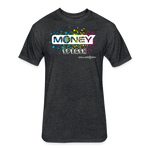 Fitted Unisex Cotton/Poly T-Shirt / Bball Money Splash - heather black