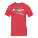 Fitted Unisex Cotton/Poly T-Shirt / Bball Money Splash - heather red