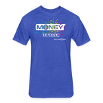 Fitted Unisex Cotton/Poly T-Shirt / Bball Money Splash - heather royal
