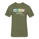 Fitted Unisex Cotton/Poly T-Shirt / Bball Money Splash - heather military green