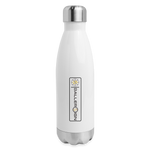 Insulated Stainless Steel Water Bottle / Basketball Label - white