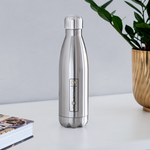 Insulated Stainless Steel Water Bottle / Basketball Label - silver