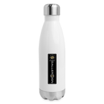 Insulated Stainless Steel Water Bottle / Basketball Label - white