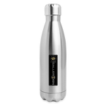 Insulated Stainless Steel Water Bottle / Basketball Label - silver