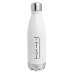 Insulated Stainless Steel Water Bottle / Football Label - white