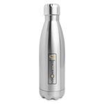 Insulated Stainless Steel Water Bottle / Football Label - silver