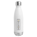 Insulated Stainless Steel Water Bottle / Baseball / Softball Label - white