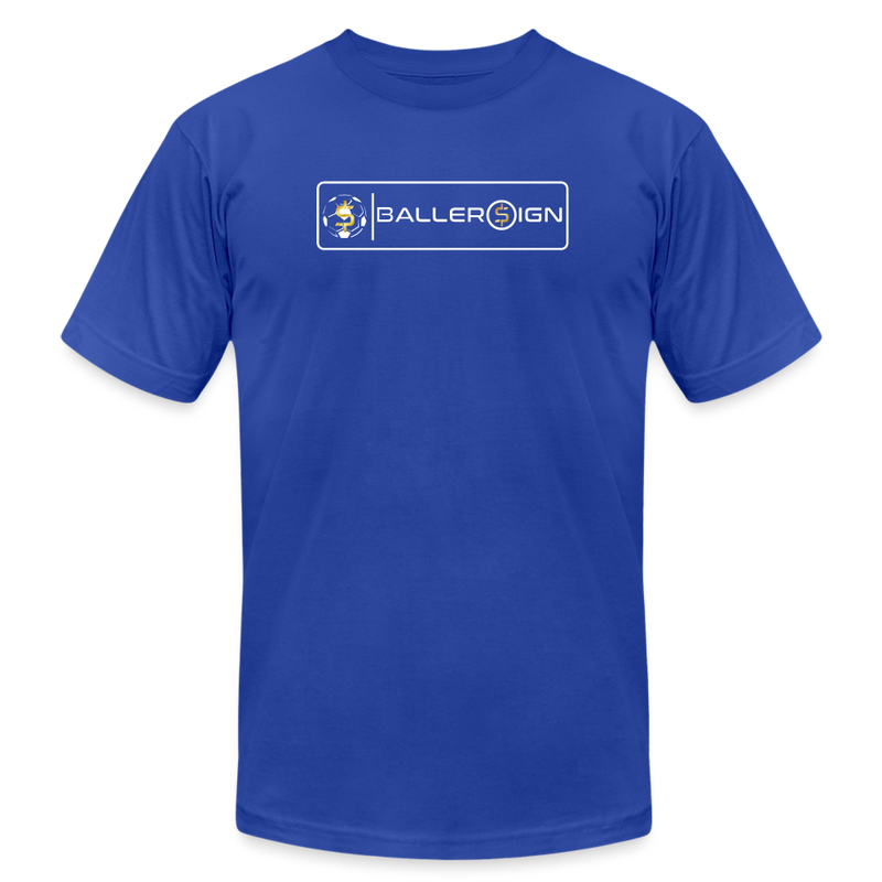 Unisex Jersey T-Shirt / Soccer label - royal blue
