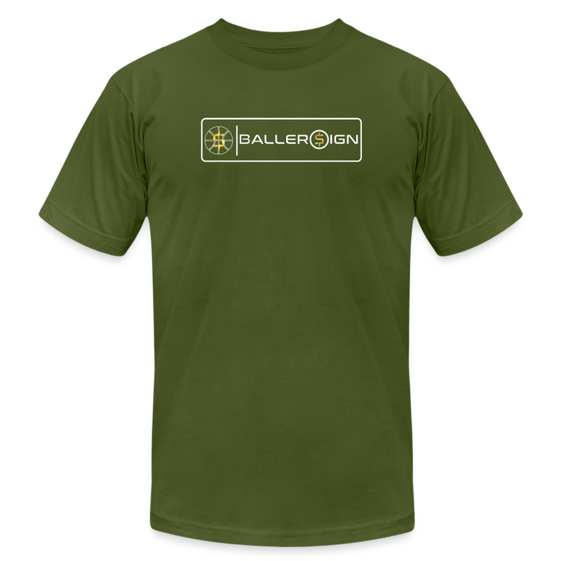 Unisex Jersey T-Shirt / Basketball label - olive