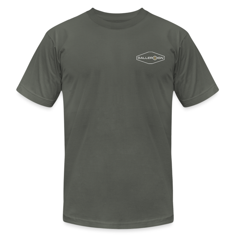 Unisex Jersey T-Shirt / B-ball Diamond+back label - asphalt
