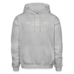 Heavy Blend Adult Hoodie / Basketball Heart Beat - heather gray