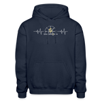 Heavy Blend Adult Hoodie / Basketball Heart Beat - navy