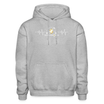 Heavy Blend Adult Hoodie / Soccer Heart beat - heather gray