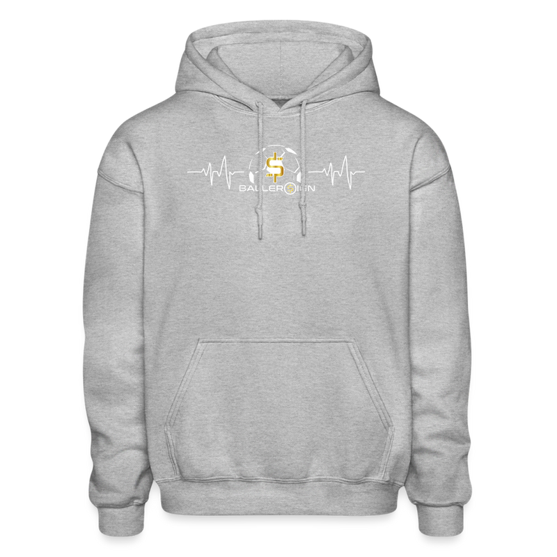 Heavy Blend Adult Hoodie / Soccer Heart beat - heather gray