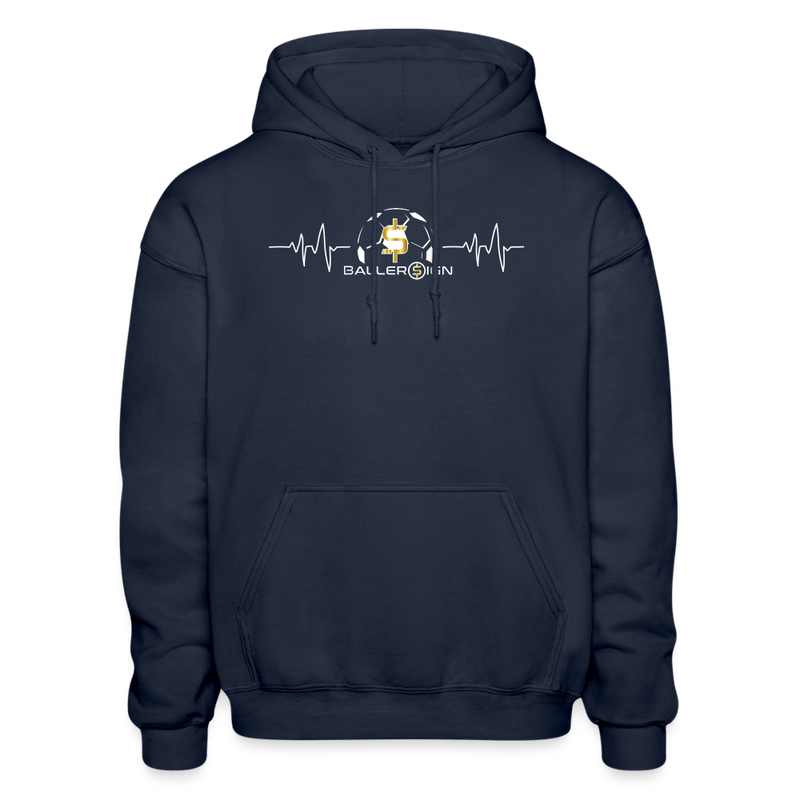 Heavy Blend Adult Hoodie / Soccer Heart beat - navy