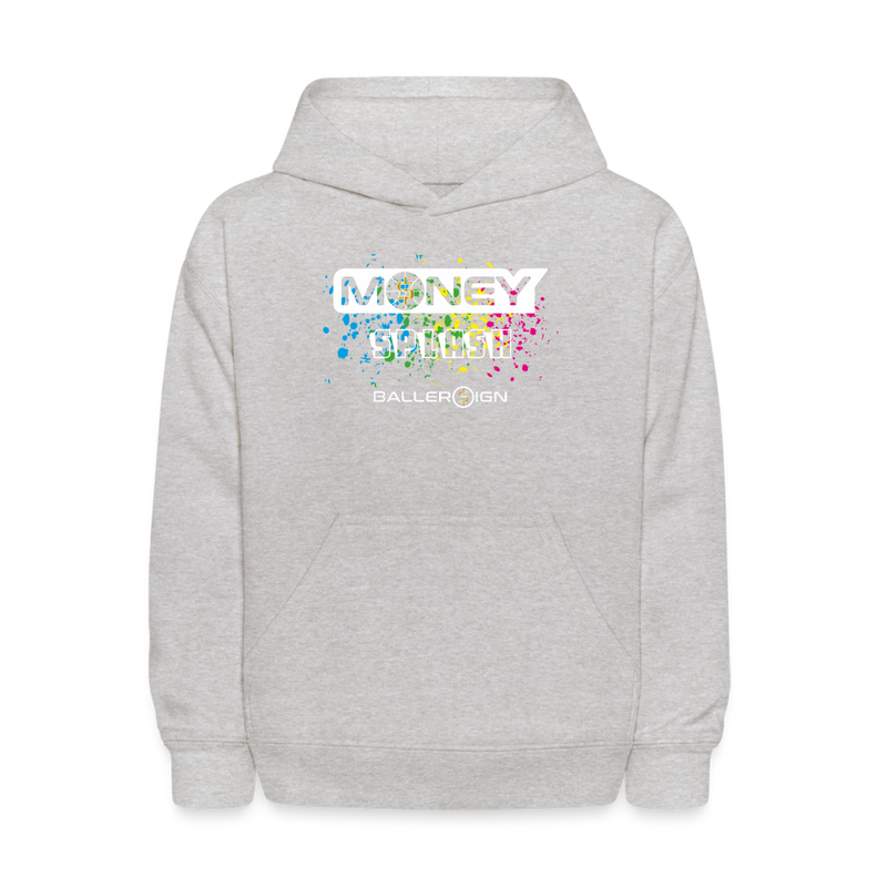 Kids' Hoodie / Money Splash - heather gray