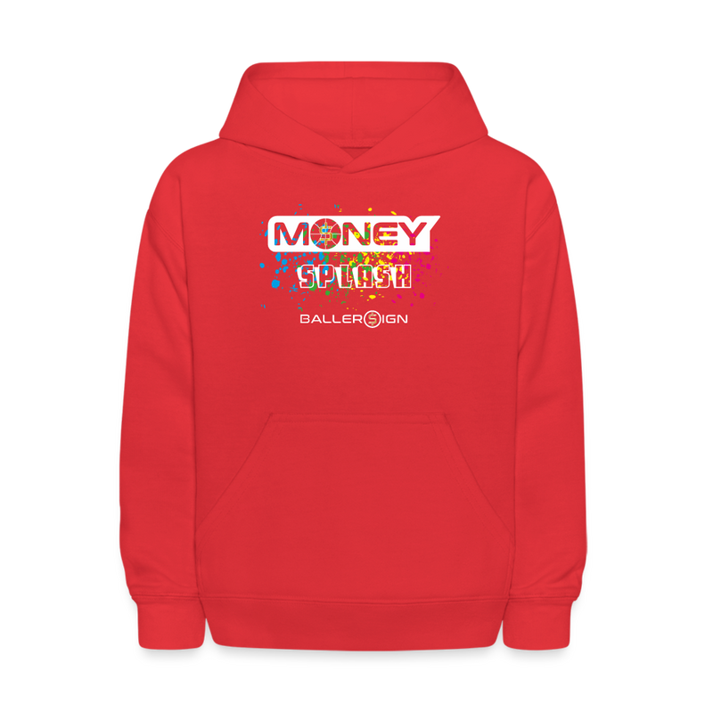 Kids' Hoodie / Money Splash - red