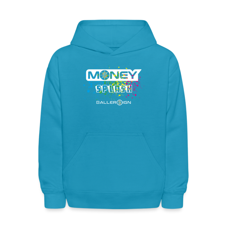 Kids' Hoodie / Money Splash - turquoise