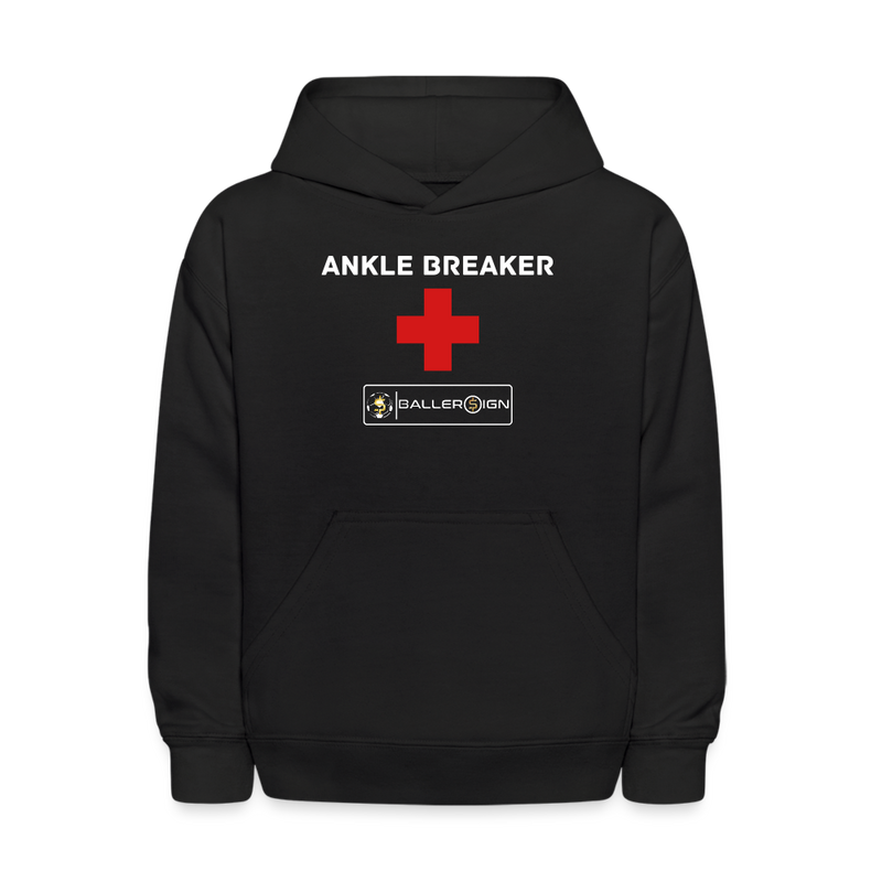 Kids' Hoodie / Soccer Ankle Breaker - black