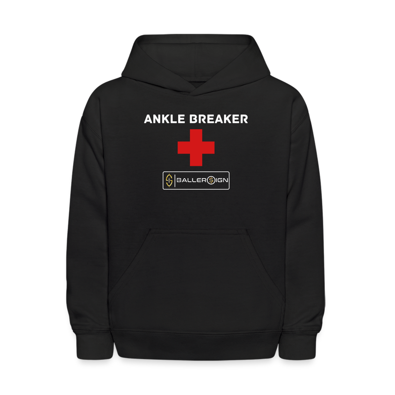 Kids' Hoodie / Soccer Ankle Breaker - black