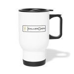 Travel Mug / Football label - white