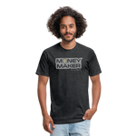 Fitted Cotton/Poly (G) Basketball Money Maker T-Shirt - heather black