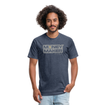 Fitted Cotton/Poly (G) Basketball Money Maker T-Shirt - heather navy