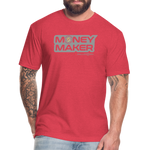 Fitted Cotton/Poly (G) Basketball Money Maker T-Shirt - heather red