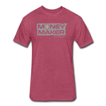 Fitted Cotton/Poly (G) Basketball Money Maker T-Shirt - heather burgundy