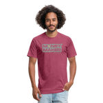 Fitted Cotton/Poly (G) Basketball Money Maker T-Shirt - heather burgundy