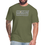 Fitted Cotton/Poly (G) Basketball Money Maker T-Shirt - heather military green