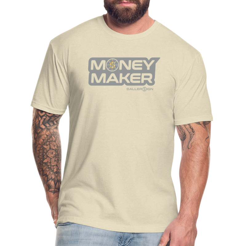 Fitted Cotton/Poly (G) Basketball Money Maker T-Shirt - heather cream