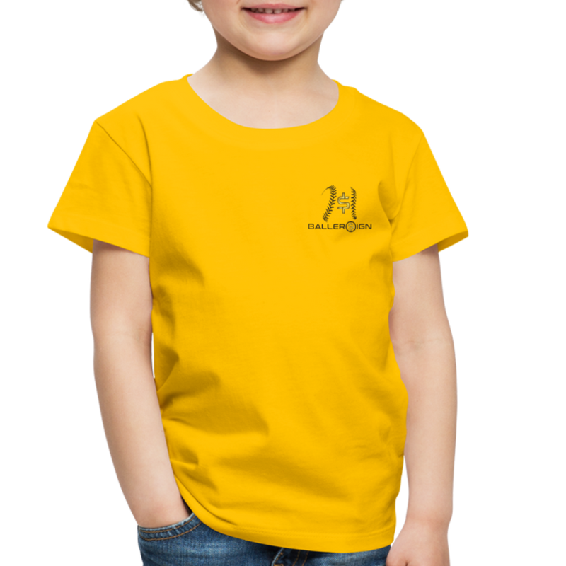 Toddler baseball/Softball/Banner Premium T-Shirt - sun yellow