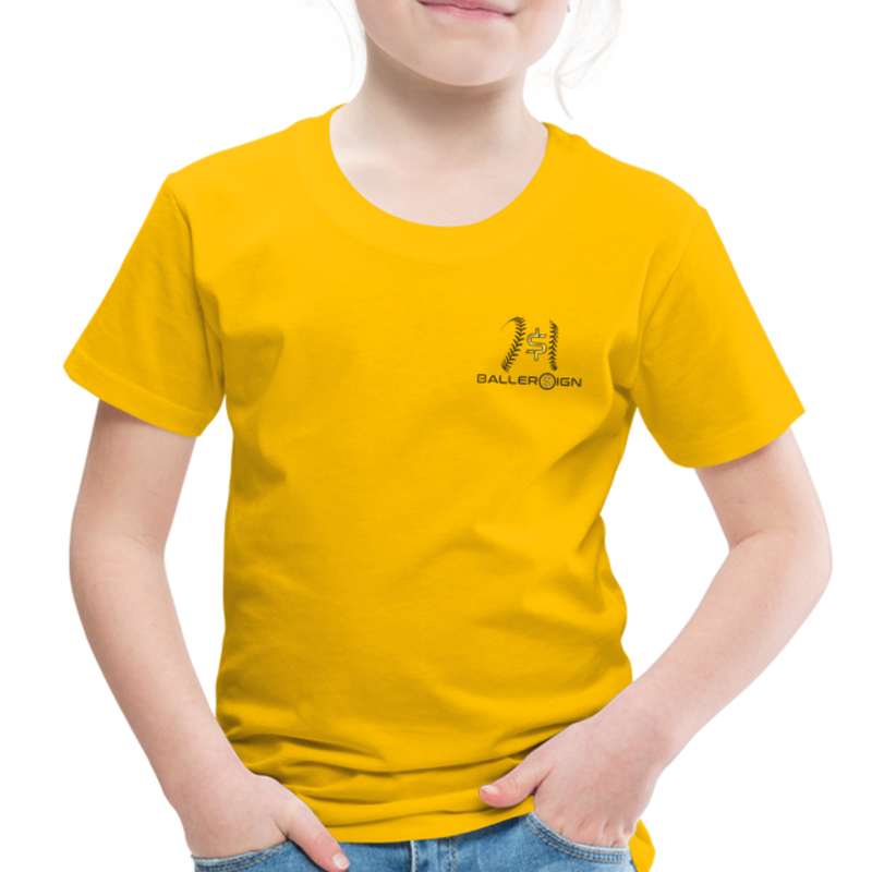 Toddler baseball/Softball/Banner Premium T-Shirt - sun yellow