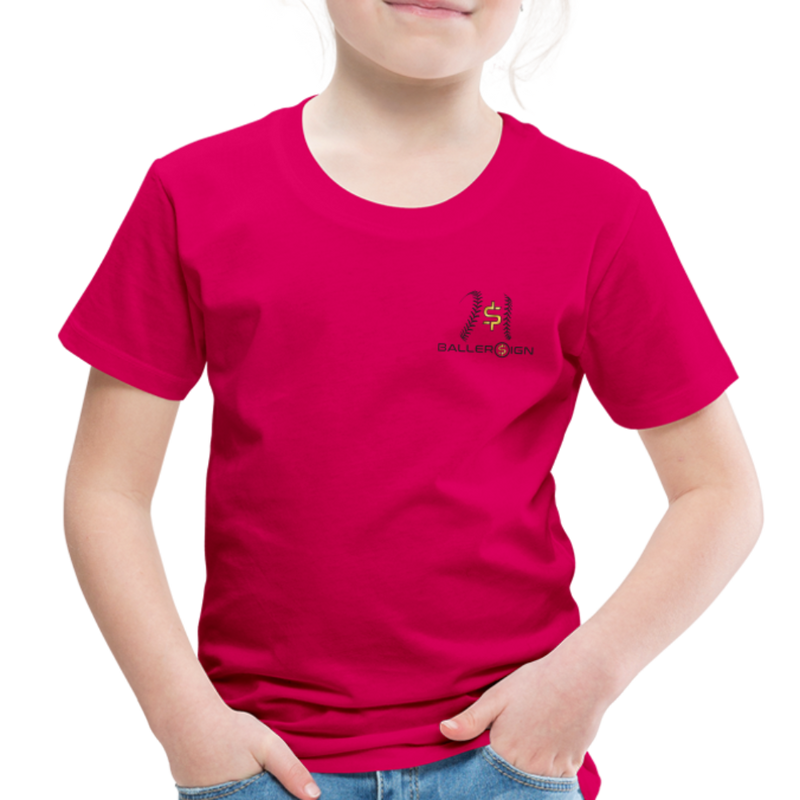 Toddler baseball/Softball/Banner Premium T-Shirt - dark pink