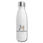 Insulated Stainless Steel Water Bottle Baseball/Softball/banner - white