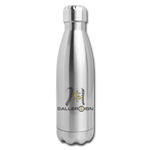 Insulated Stainless Steel Water Bottle Baseball/Softball/banner - silver