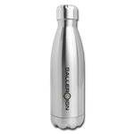 Insulated Stainless Steel Water Bottle Baseball/Softball/banner - silver