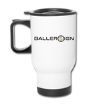 Travel Mug Baller Sign Banner - white